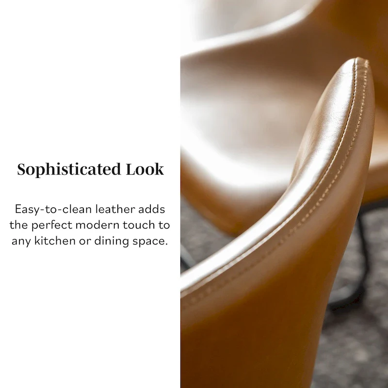 Middlebrook Prusiner Faux Leather Dining Chair (Set of 2)