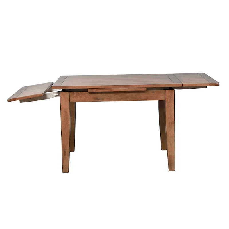 Treasures Medium Brown Rustic Oak Retractable Leg Table