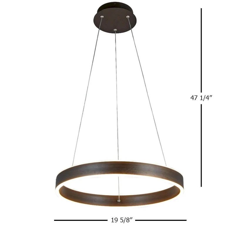 Garibaldi 1 - Light Unique Drum LED Pendant - Oil Rubbed Bronze