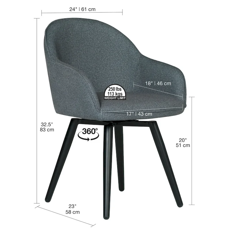 Studio Designs Home Dome Swivel Arm Chair