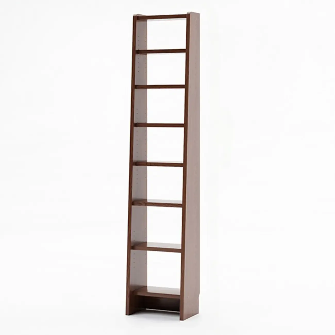 Tall Modern White Wooden Open Vertical Bookcase