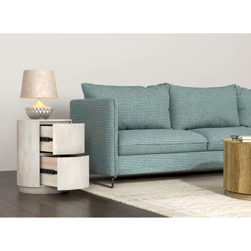 Carolina Living Kingston 2-Drawer 18  Round Nightstand