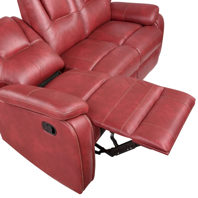 Kameryn Faux Leather Manual Reclining Loveseat