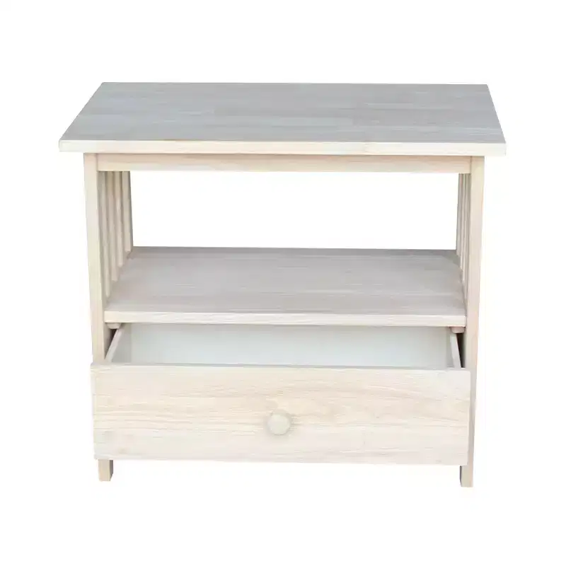 Thomas Mission TV Stand for TVs up to 40" Unfinished - International Concepts: Solid Wood Media Console