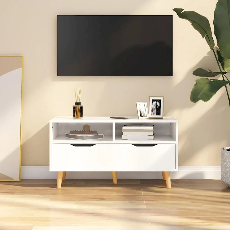 vidaXL TV Stand TV Console Sideboard TV Unit Home Media Unit Engineered Wood - 35.4  x 15.7  x 19.1