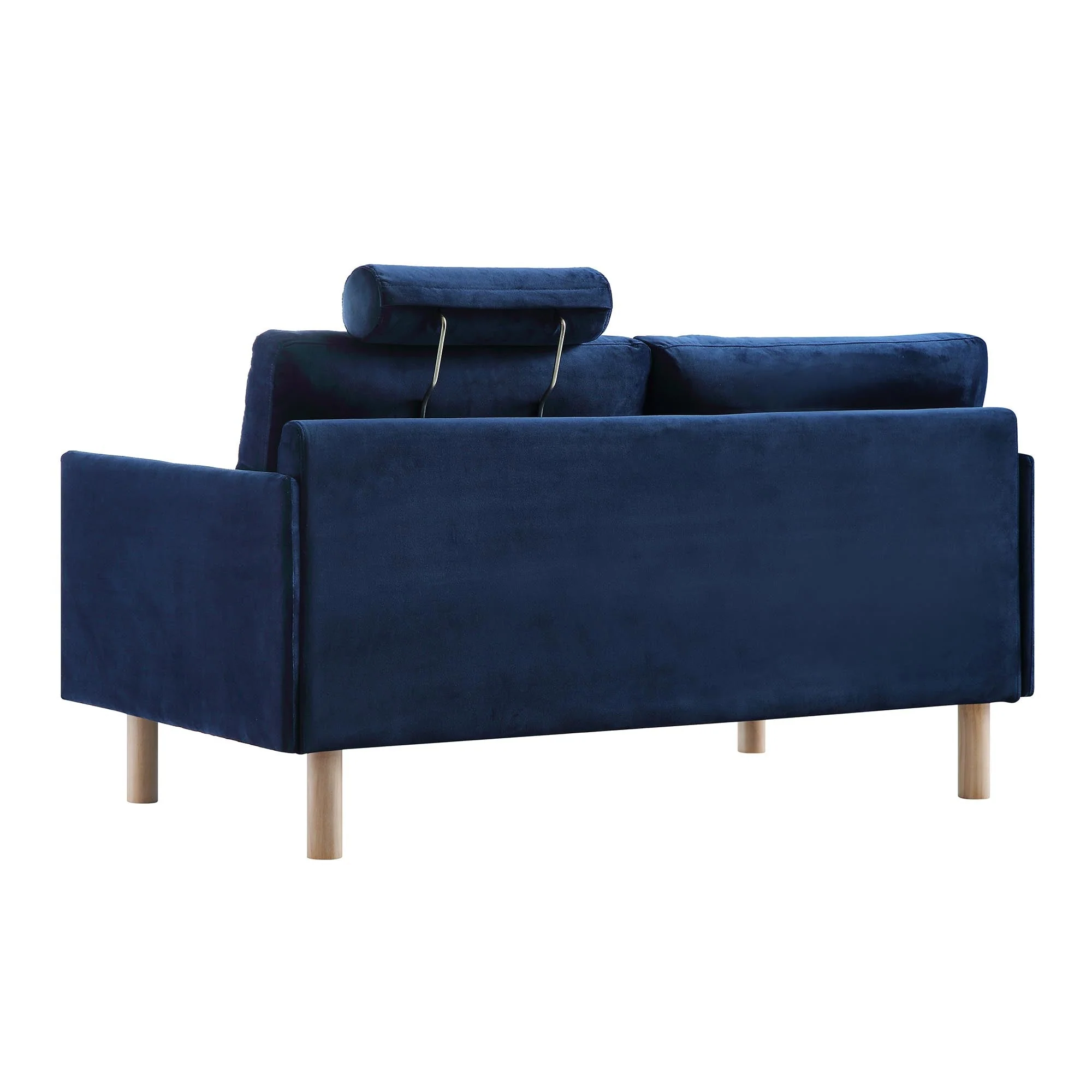 Navy Blue Velvet Sofa, 2-Seater