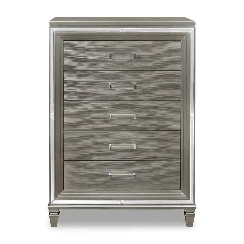 Max Bedroom Chest of Drawers, 5-Drawer, 38W x 54.3H, Glam