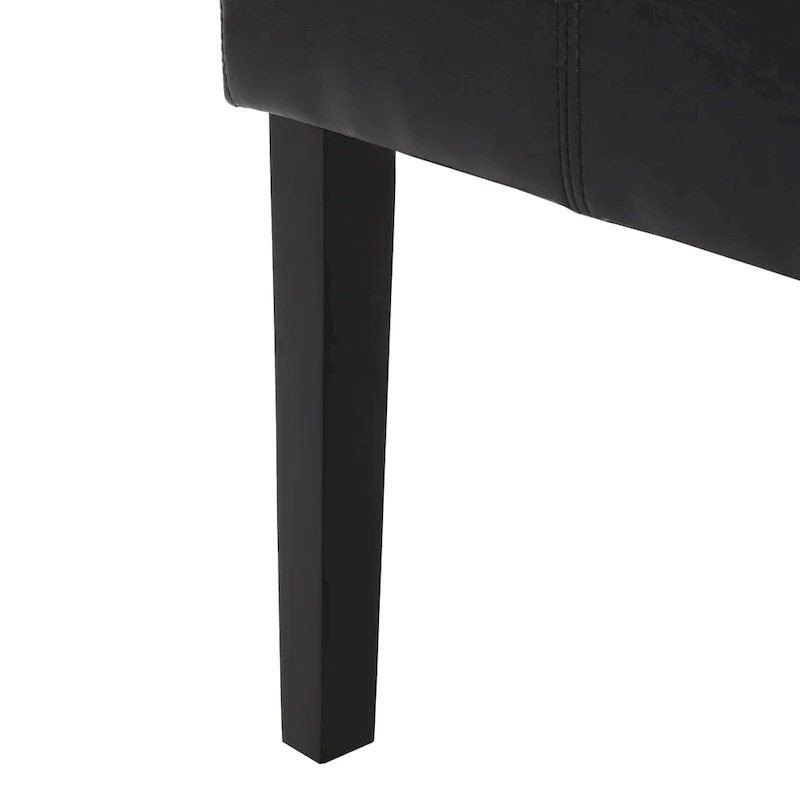 T-stitch Chocolate Brown Bonded Leather Dining Chair (Set of 4) by