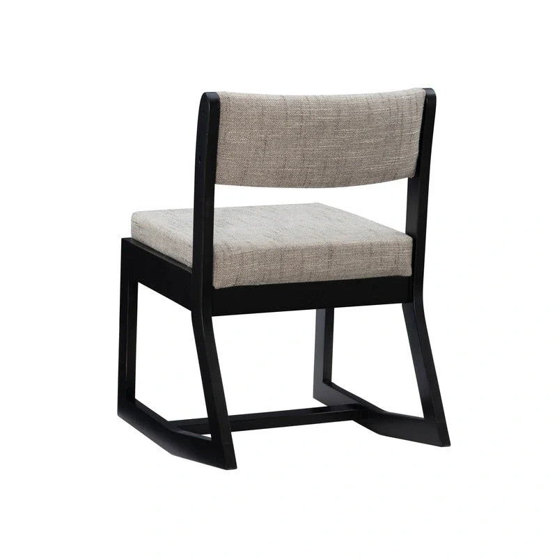 Clyde Solid Wood Black Sled Base Accent Chair