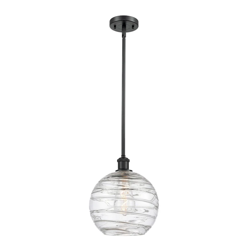 Innovations Lighting Athens Deco Swirl - 1 Light 10  Stem Hung Mini Pendant