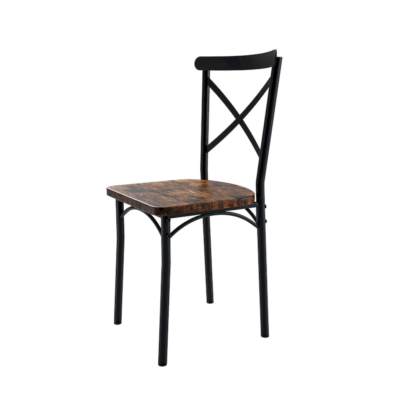 Modern Style 7-Piece Dining Set with Rectangular Table and 6 Cross Back Dining Chairs