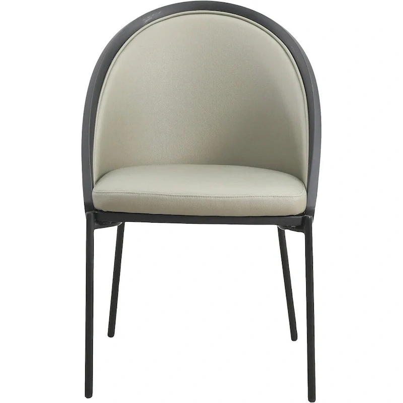 Urbane Upholstered Faux Leather Dining Chair with Powder Coated Steel Legs by LeisureMod