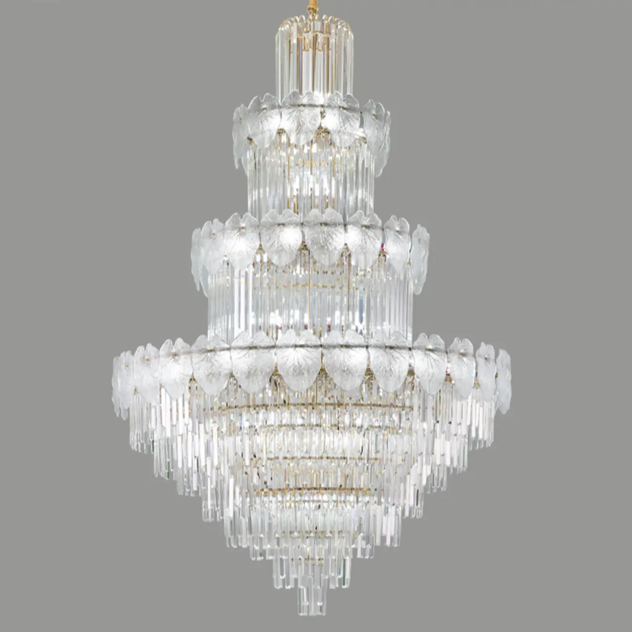 Luxury Crystal Round Chandelier with Elegant Tiered Design