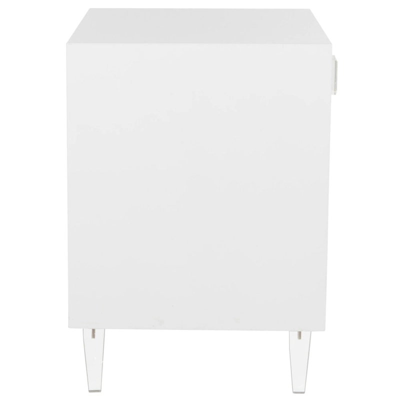 SAFAVIEH Couture Myrthe Eglomise Side Table- White - 24