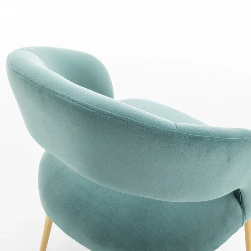 SEYNAR Mid Century Modern Velvet Upolstered Open-Back Dining Chair Set of 6