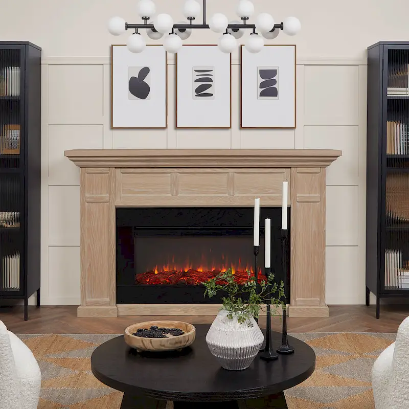 Alcott 75  Landscape Electric Fireplace by Real Flame