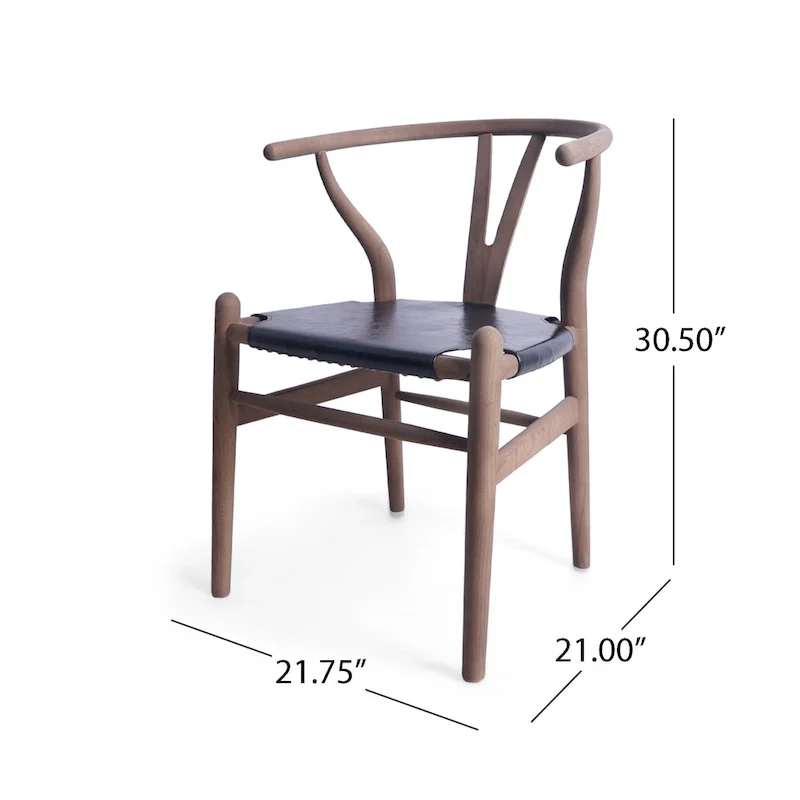 Ash Wood Dining Chairs Set of 6 - Mid-Century Modern Style
