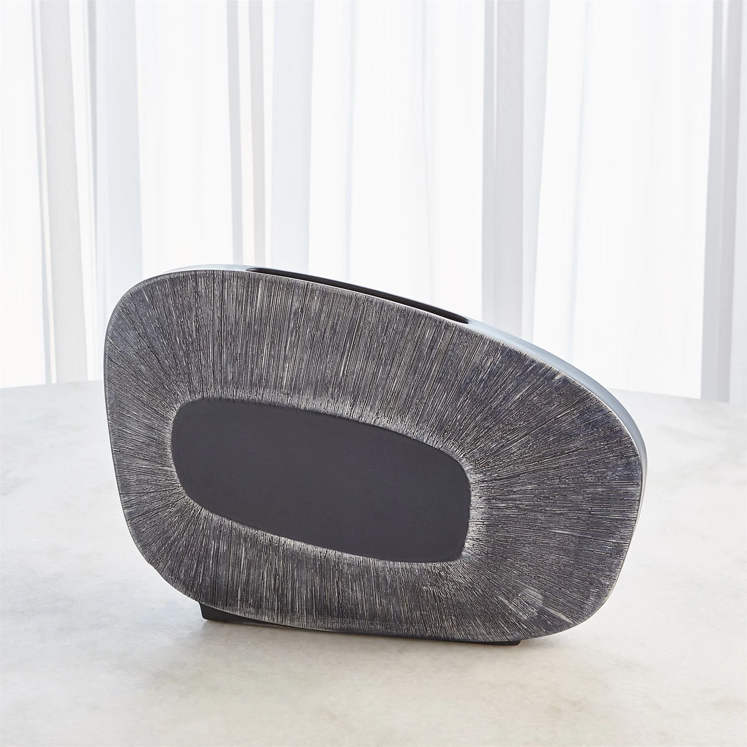 Offset Square Scratch Vases-Ink