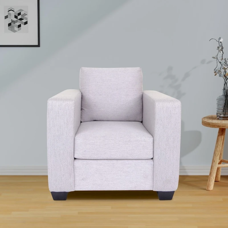 Coast to Coast Sofas Contemporary Sofa Chair Polyester Fabric Solid Wood Frame Upholstered