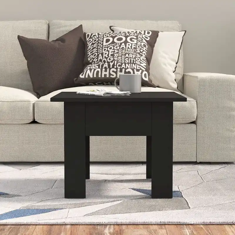 Black Modern Square Coffee Table