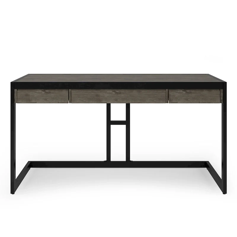 WYNDENHALL Cecilia Solid Acacia Wood Industrial Office Desk