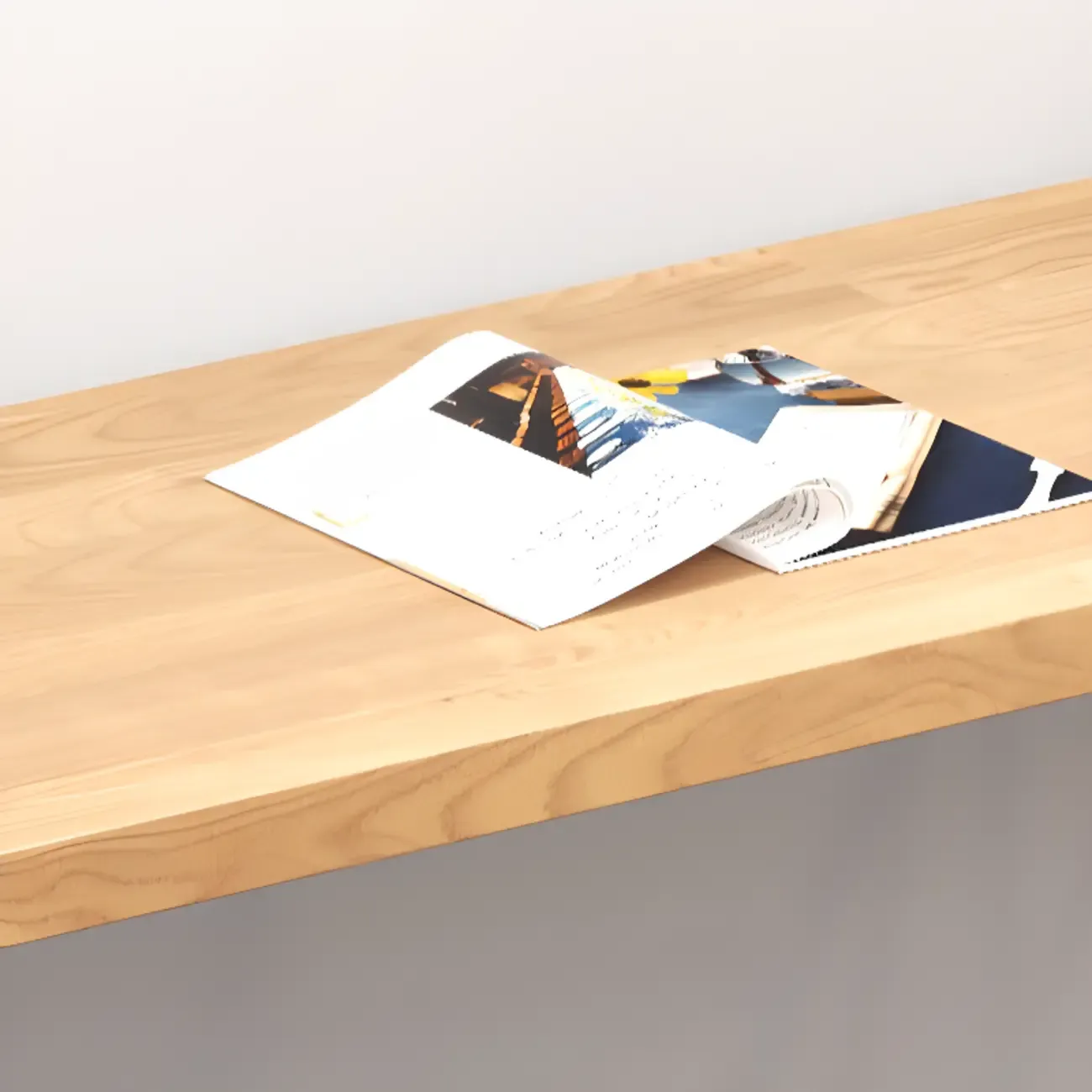 Glam Natural Finish Wooden Fixed Top Bar Tables