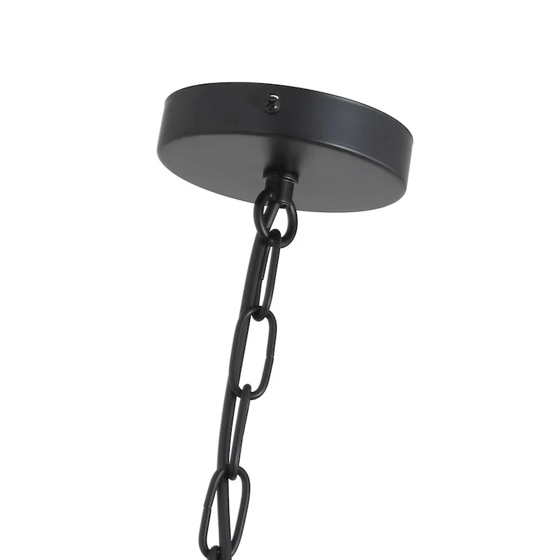 4-Lights Geometric Round Shade Pendant Lighting - 16.5 D4.7 W63.8 H(Adjustable)