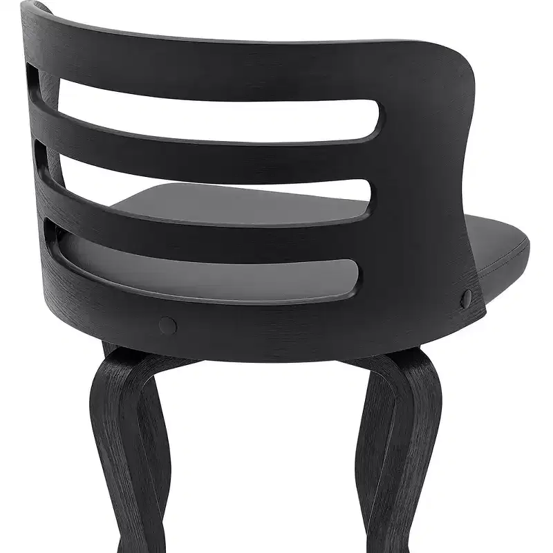26 Verne Counter Stool with Faux Leather and Wood Finish - Armen Living