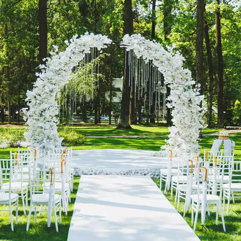 Sturdy Metal Garden Arch Trellis Arbor for Climbing Plants, Large Outdoor Pergola, for Weddings, Parties, Patios, Lawns, and Courtyards