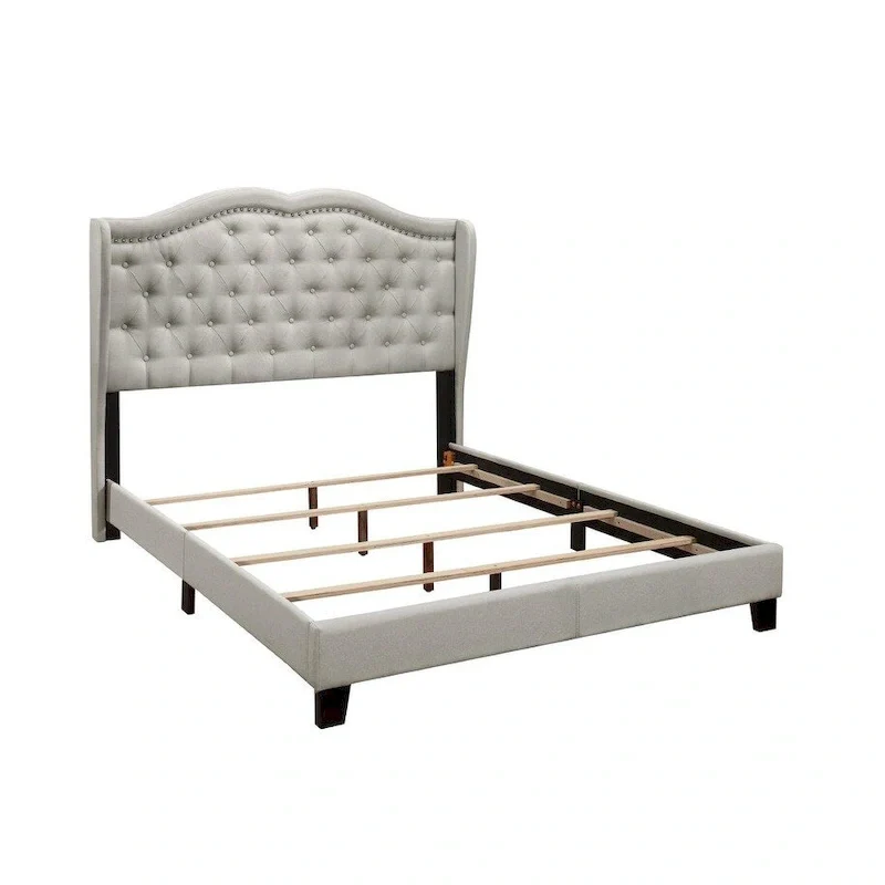Aden Upholstered Wingback Panel Bed