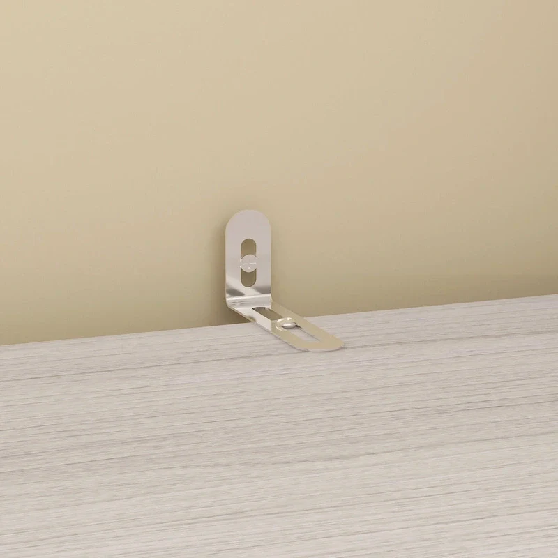 Large Frosted Glass Wardrobe with Soft-Close Hinges | MDF Construction | Light Gray Wood Grain | Gold Handles | Customizable Walk-In Closet