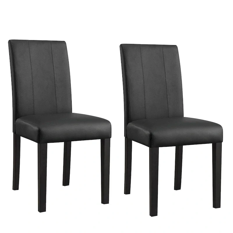 Subrtex(Set of 2)Faux Leather Parsons Upholstered Dining Chair