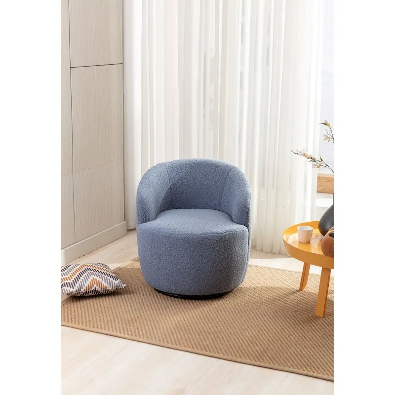 Teddy Fabric Swivel Accent Armchair Barrel Chair