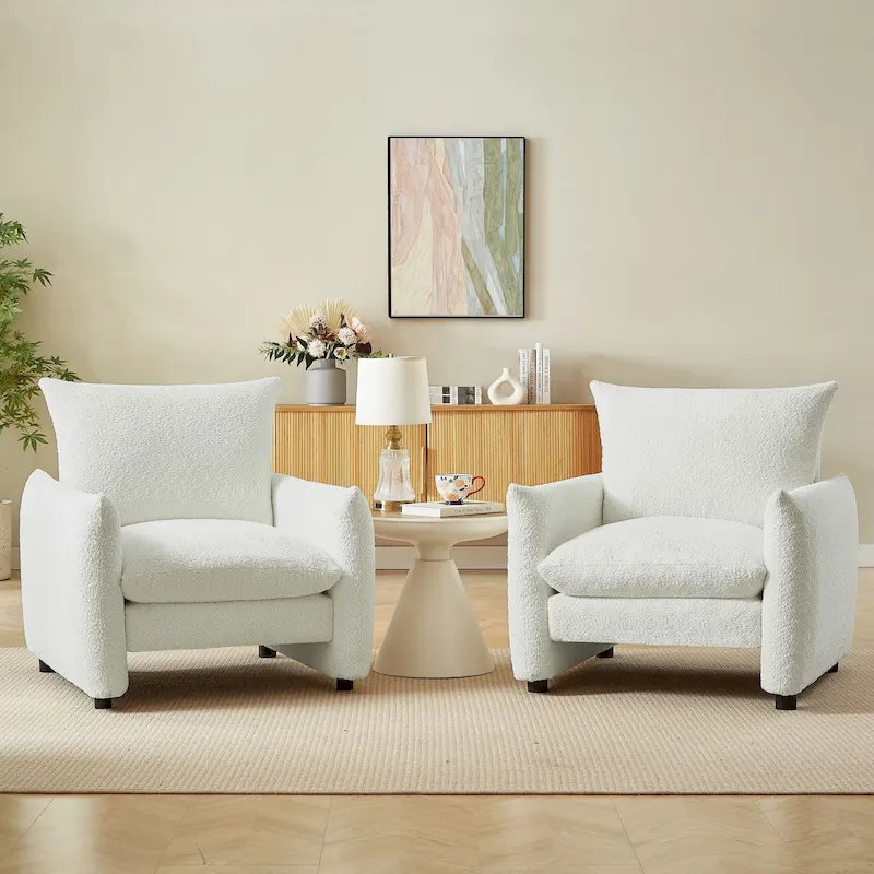 33-inch Modern Low-Profile Armchair with Plush Cushioning