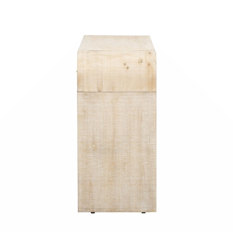 Unique Retro Silhouette Console Table with Open Style, Two Top Drawers