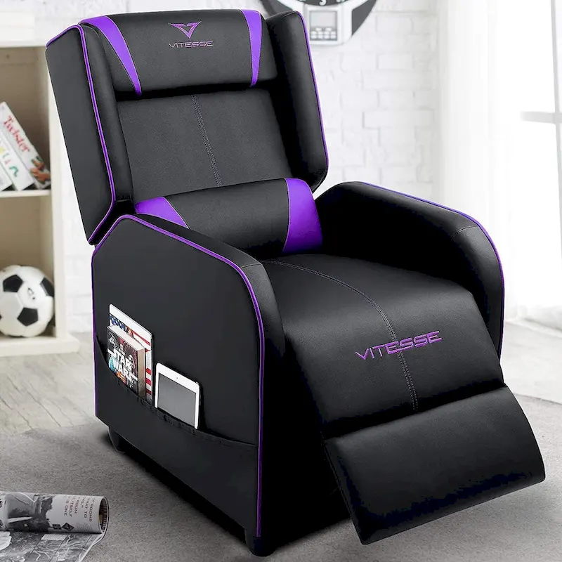 BOSSIN Gaming Recliner Chair Racing Style High Back Chair Living Room Recliners Theater Seating