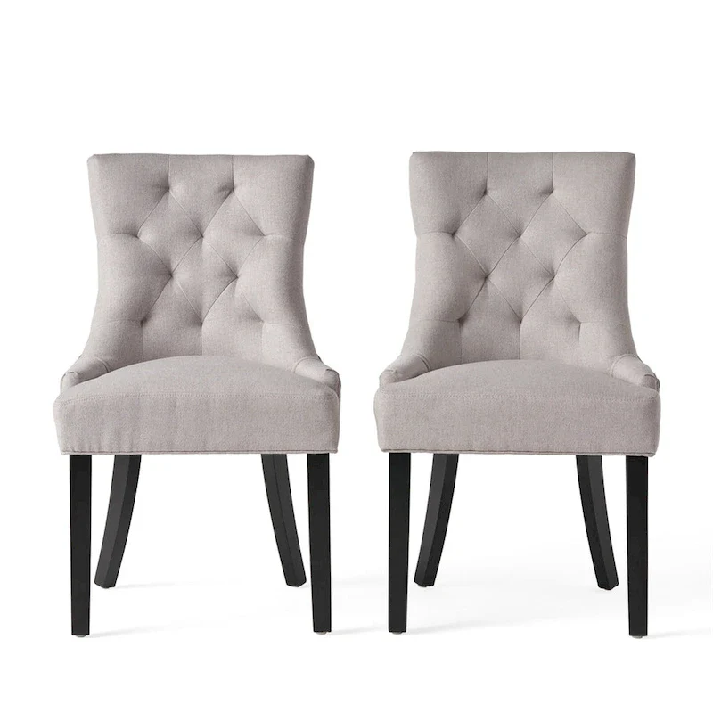 Dining Chairs Set Of 2, Upholstered Kitchen Chairs With Wood Support Legs, Mid Century Modern Upholstered Dining Chairs