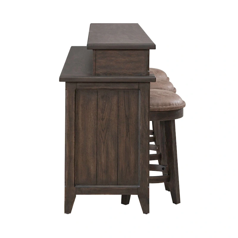 Paradise Valley Saddle Brown 4 Piece Console Table Set