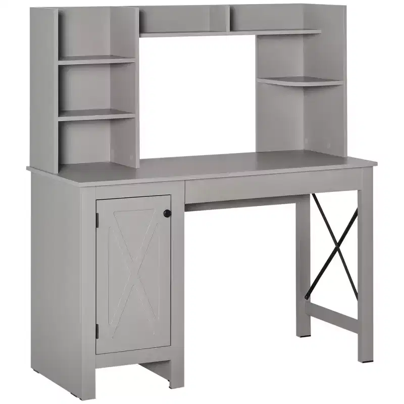 Computer Desk W/ Hutch, Home Office Desk W/ Storage Cabinet