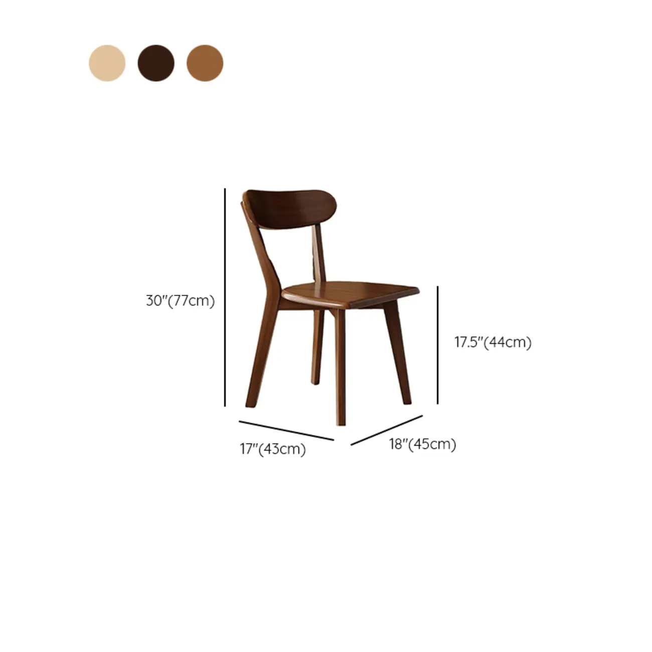 Modern Wood open Low Back Armless Dining Chair