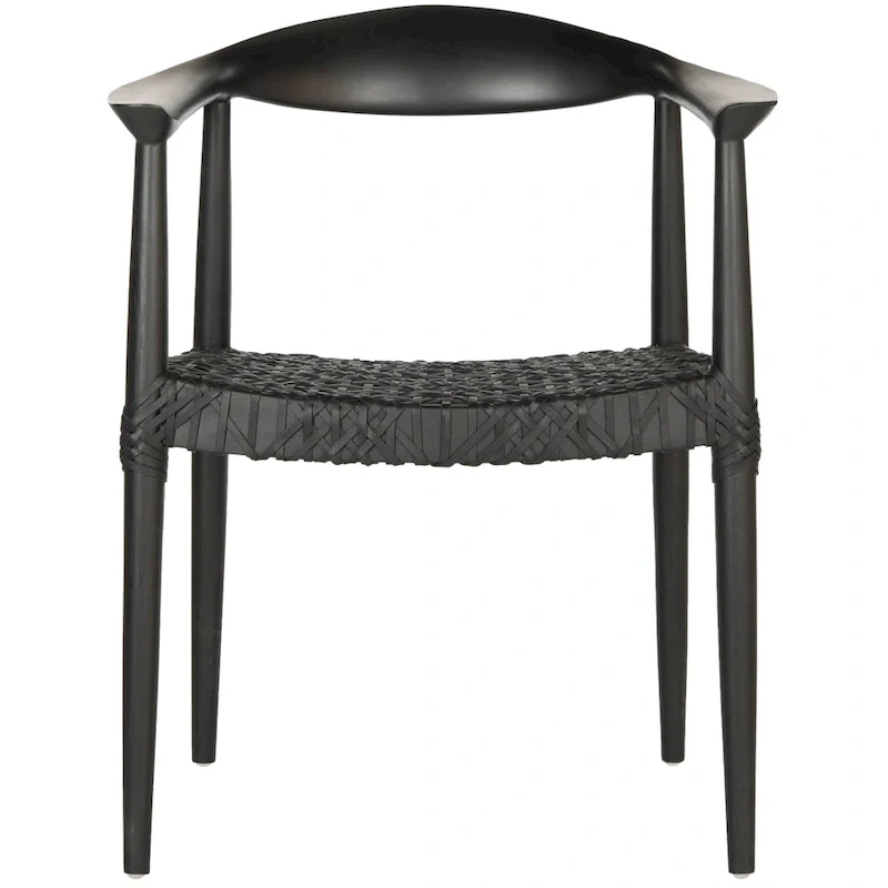 SAFAVIEH Trix Bandelier Black Dining Arm Chair - 24.8 x 18.9 x 30.7 - 25W x 19D x 31H