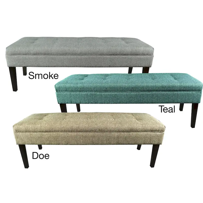 Kaya Button Tufted Upholstered Long Bench
