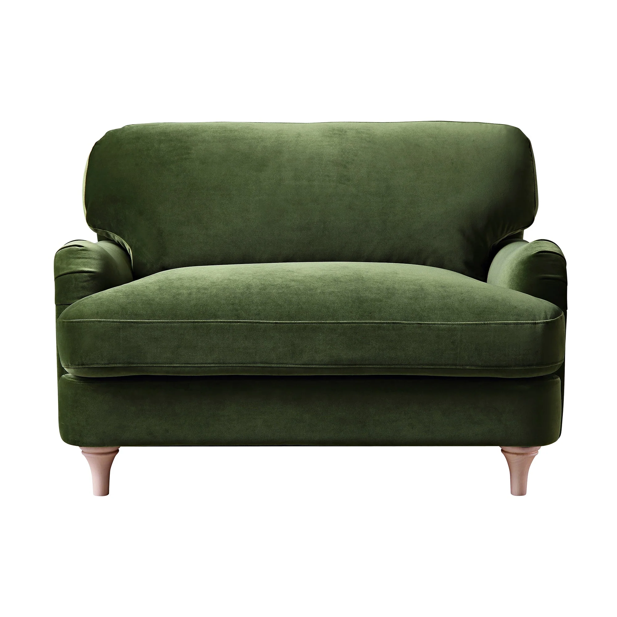 Fern Green Velvet Sofa, Loveseat