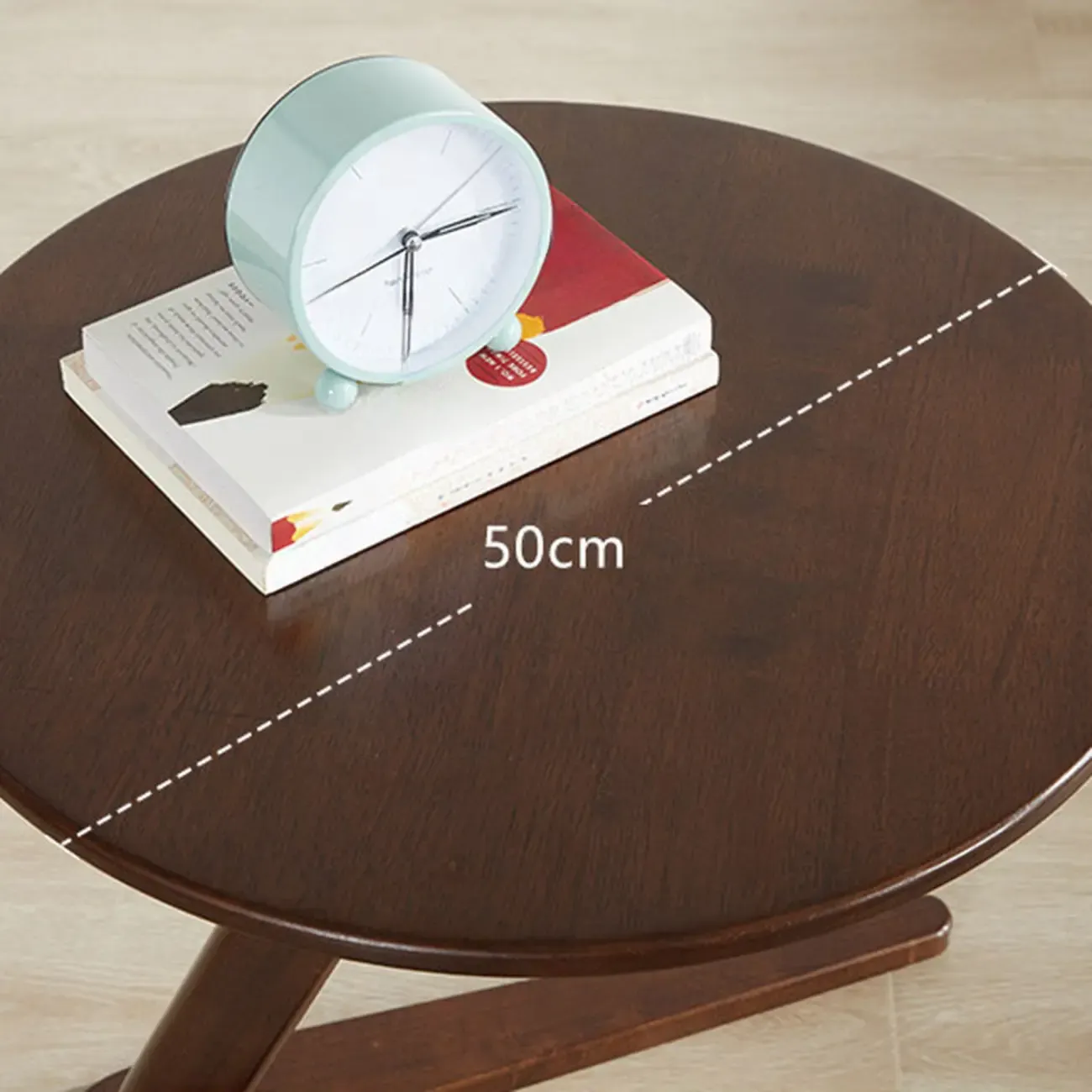 Mid-century Abstract Wood Round C Shaped End Table