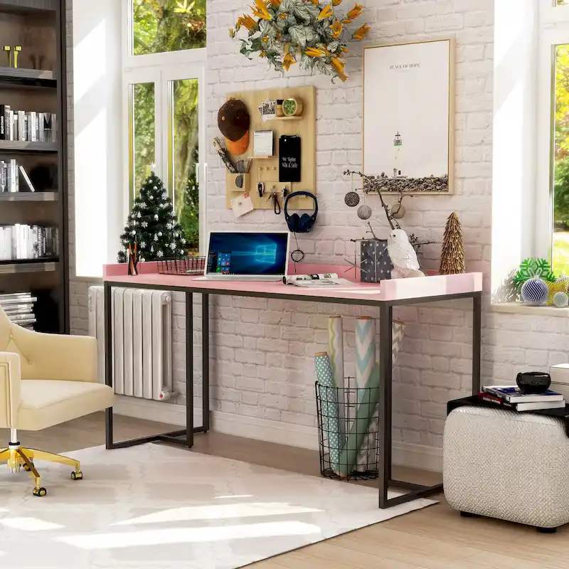 59-inch Metal Computer Desk with USBs by Furniture