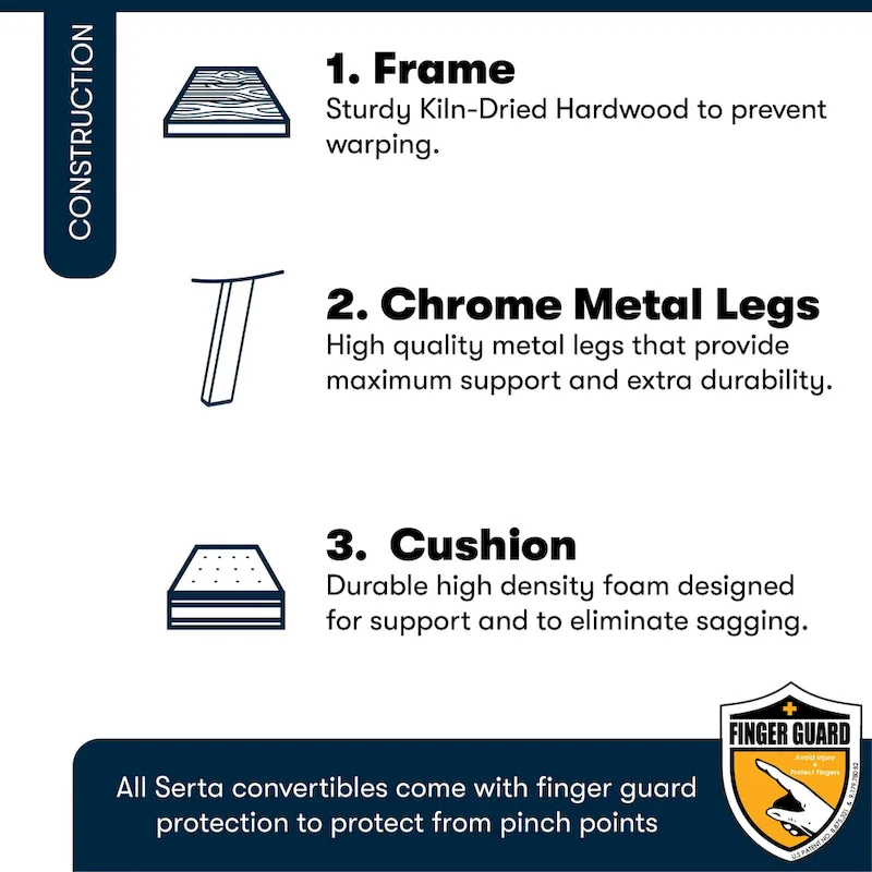 Serta Charlie Convertible Sofa by iLounge