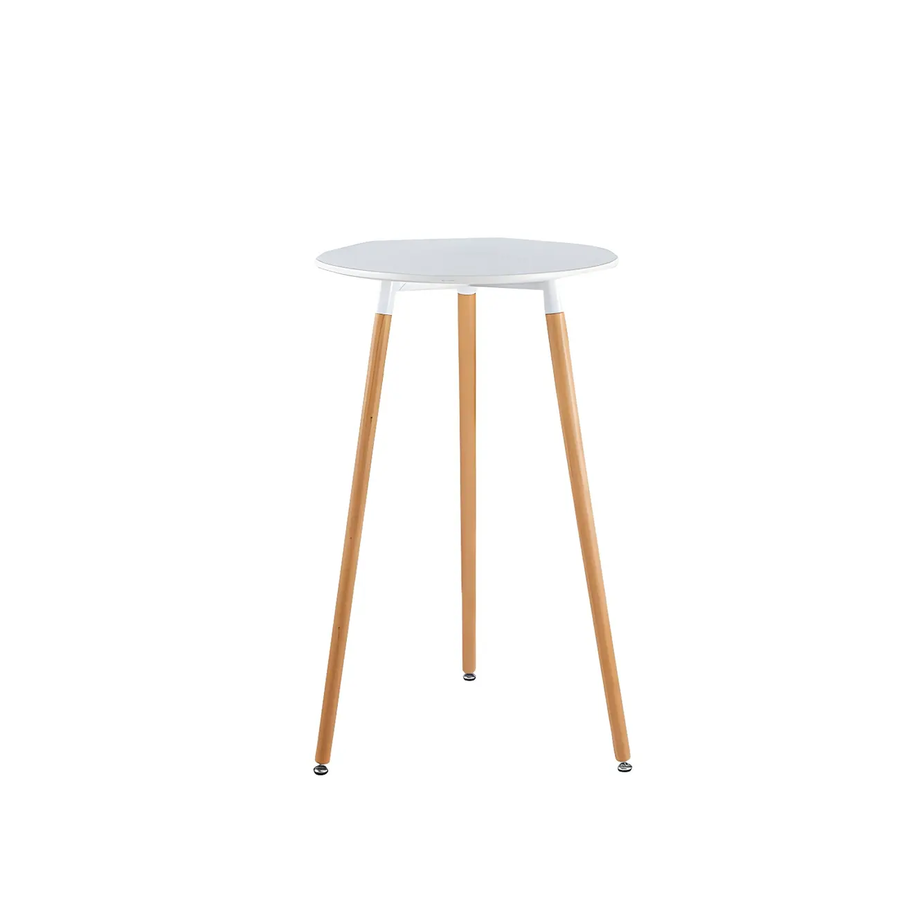 Wooden Natural Finish Square Small Bar Height Table