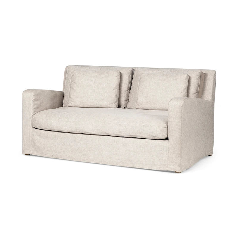 69-inch Slipcover Two-Seater Sofa with Beechwood Frame - Plush Deep Seating