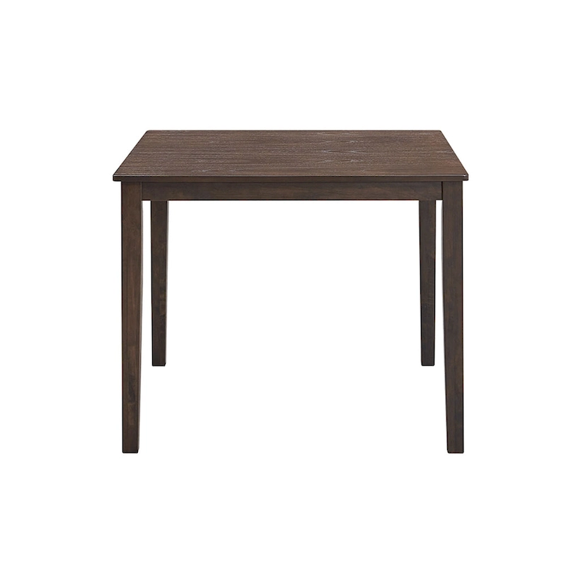 Modern 5-Piece Dining Set with Square Table & 4 Slat Back Upholstered Chairs