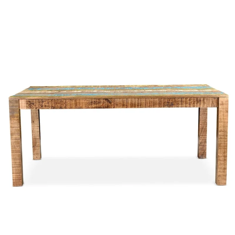 Timbergirl Suman Rustic Multicolor Dining Table - Multi